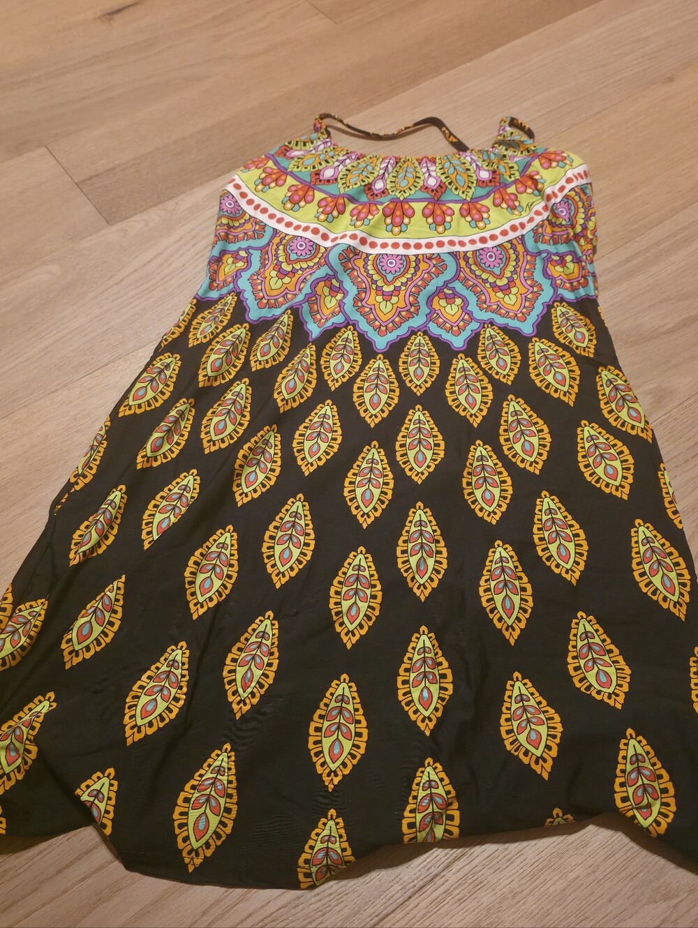 Trina Turk Swim Coverup with Yellow, Pink & Blue Paisley